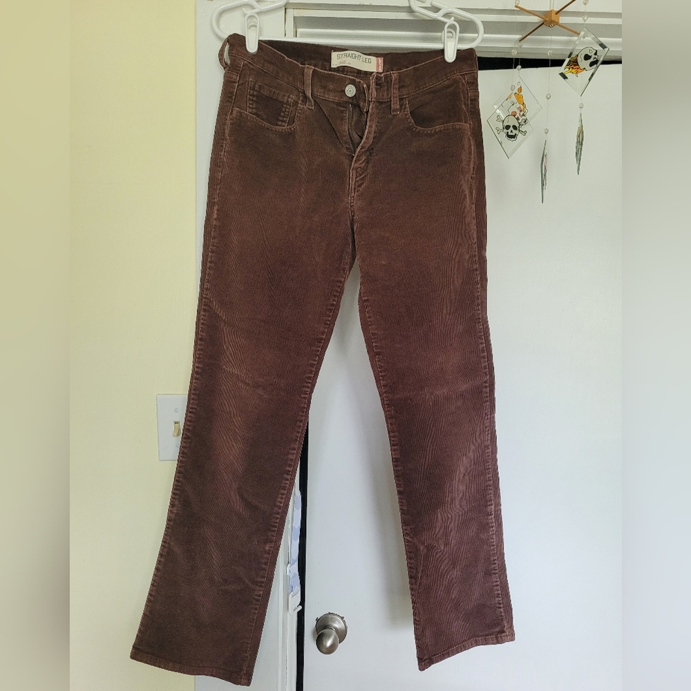 Vintage Leviis Corduroy Straight-Leg Pants in Brown